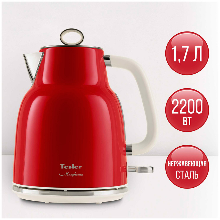 Чайник электрический Tesler KT-1760 RED фото 2
