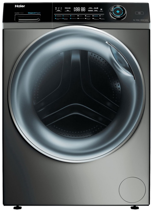 Стиральная машина Haier HW80-BP14979S 8 кг, серебристый фото 1