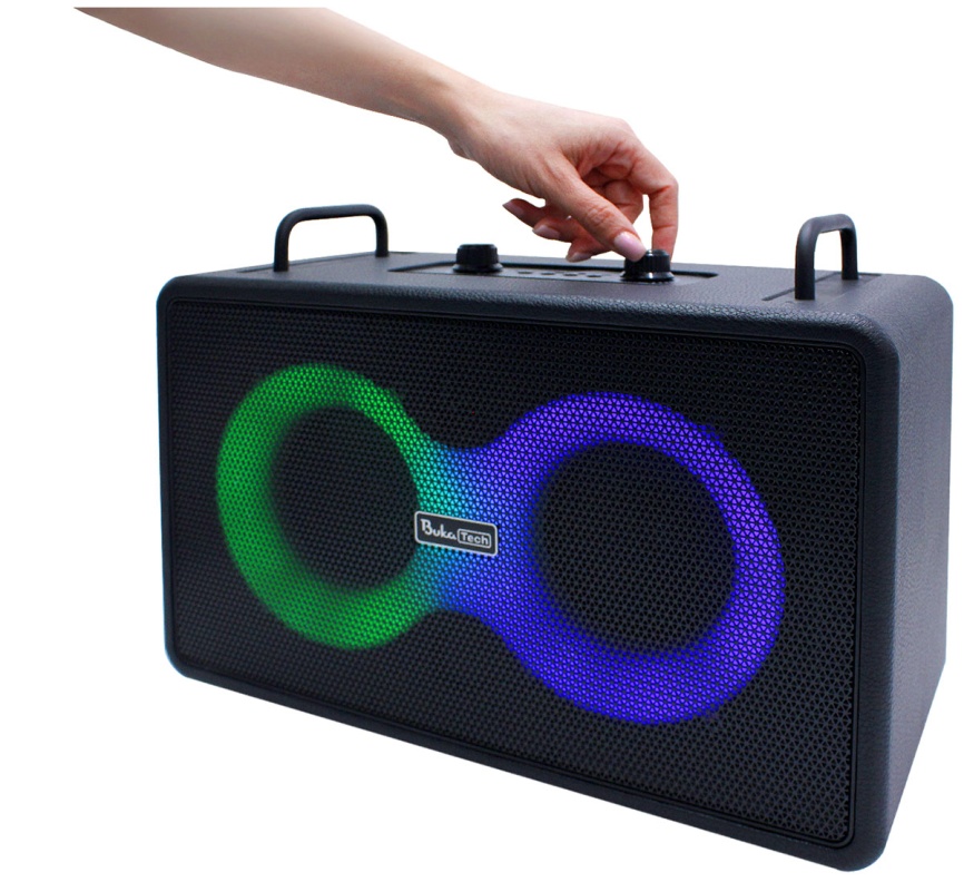 Портативная колонка с двумя микрофонами BukaTech Patty, черный фото 8