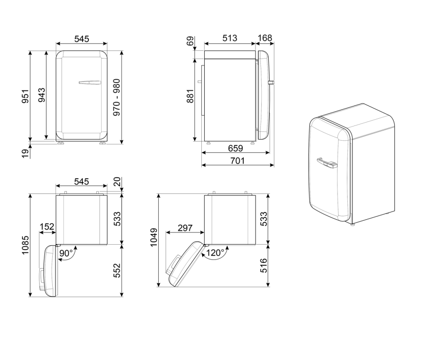 Холодильник SMEG SMEG FAB10LOR6 фото 10