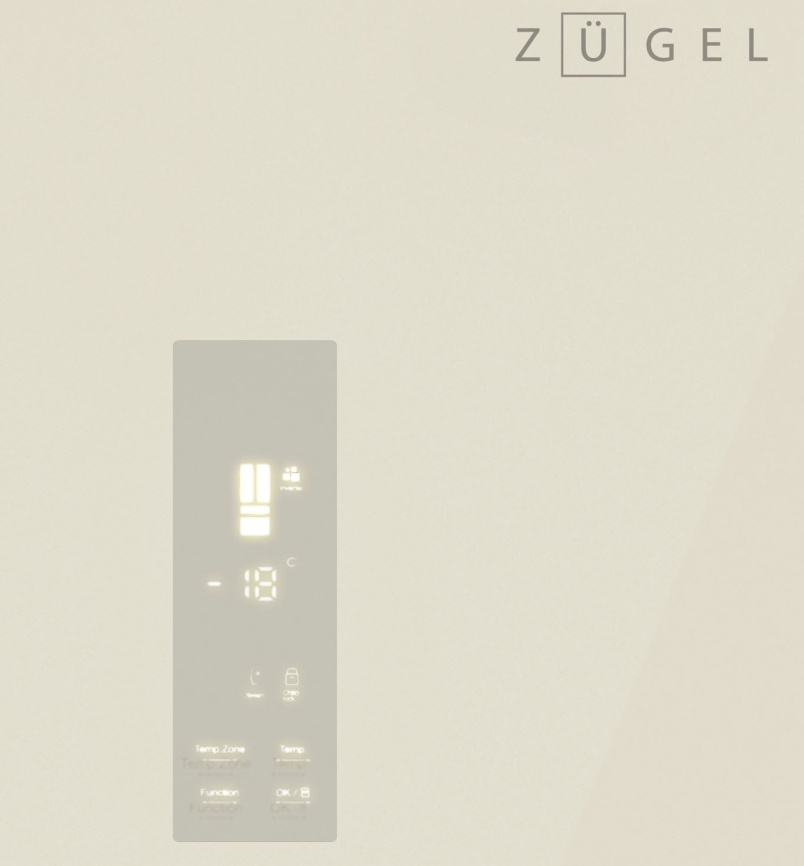 Многокамерный холодильник Zugel ZRFD361C No frost, бежевый фото 9