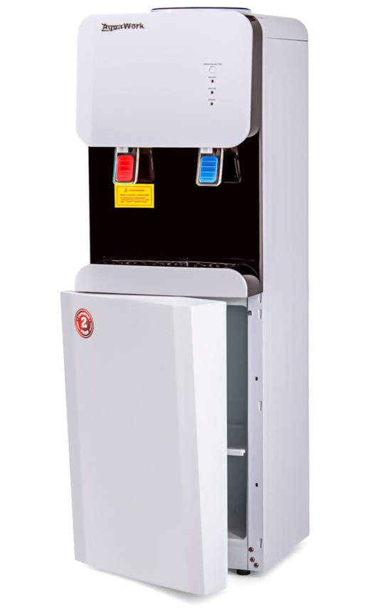 Кулер для воды Aqua Work 105 LRX (бело-черный) напольный, компр. охл., холодильник, турбо нагрев (26516) фото 1