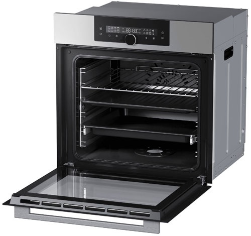 Электрический духовой шкаф Haier HOQ-F6QSN3GG 59 см, 72 л гриль конвекция, серый фото 2