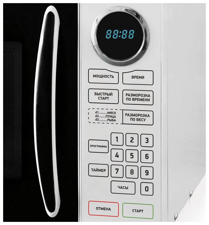 Микроволновая печь - СВЧ BBK 23 MWS-916 S/BW фото 2