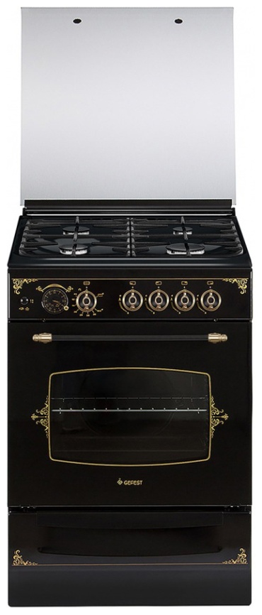 Газовая плита Gefest ПГ 6100-03 0179 60 см, 52 л, 4 конфорки, черный фото 1
