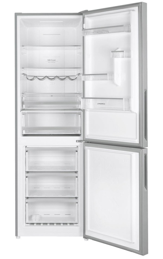 Двухкамерный холодильник Maunfeld MFF185NFS Inverter No frost, серый фото 3