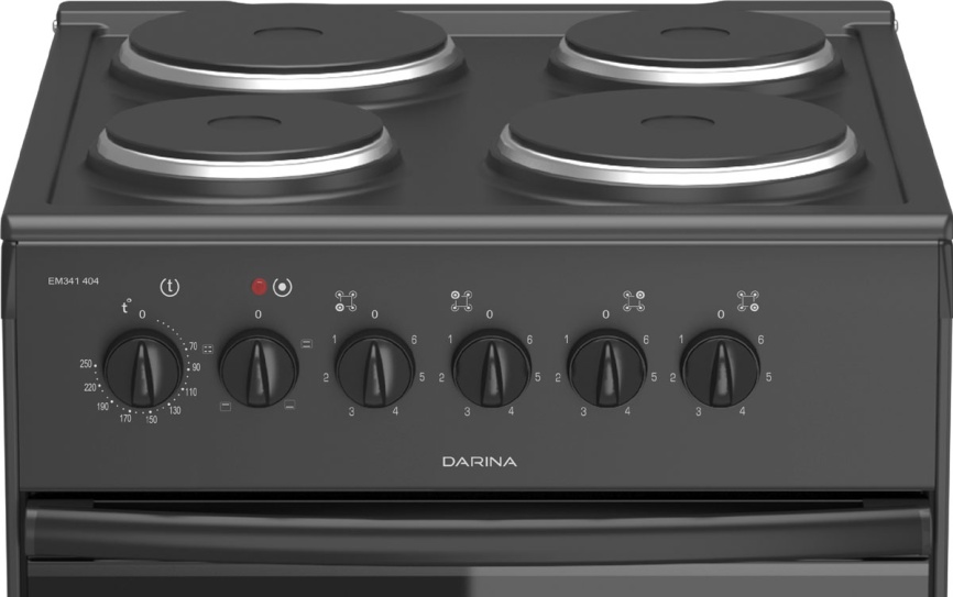 Электроплита Darina S EM 341 404 At 50 см, 4 конфорки, антрацит фото 2