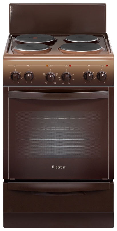 Электроплита Gefest ЭПНД 5140-01 0036 50 см, 52 л, 4 конфорки, коричневый фото 1