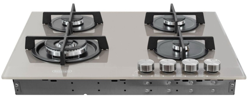 Газовая варочная панель De’Longhi NSL 460 T RUS 60 см, 4 конфорки электроподжиг газконтроль, кофейный фото 9