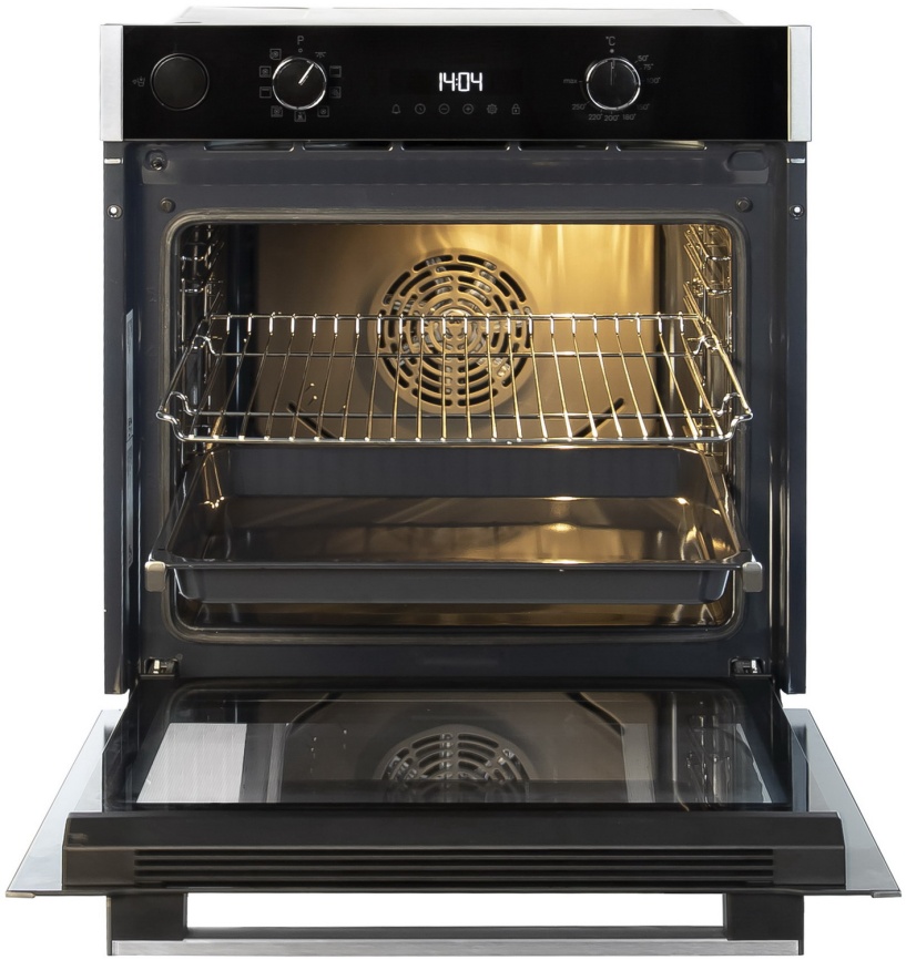 Электрический духовой шкаф Grundig GEBD19300B 59 см, 71 л гриль конвекция, серебристый фото 3