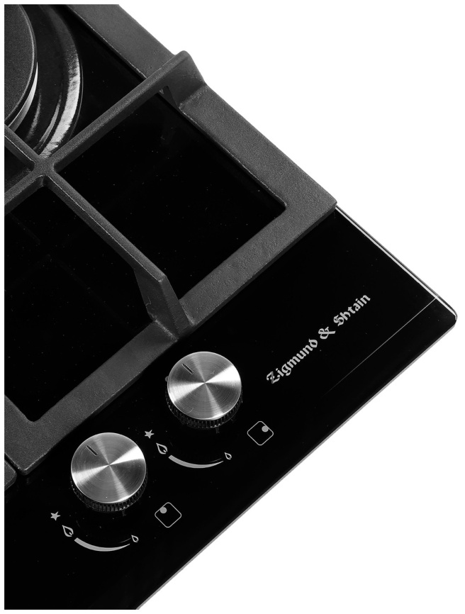 Газовая варочная панель Zigmund & Shtain MN 155.61 B 60 см, 4 конфорки электроподжиг газконтроль, черный фото 4