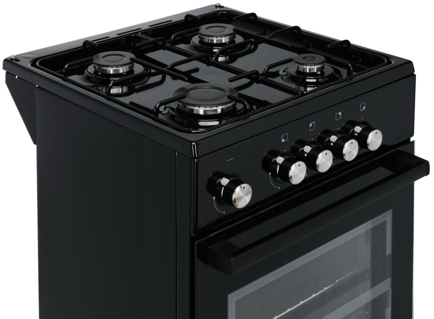 Газовая плита De luxe 5040.48г (щ)-011 50 см, 43 л, 4 конфорки, черный фото 6