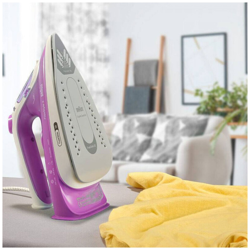 Утюг Braun FI3124PU, паровой удар 160 г/мин, 2400 Вт, подошва керамика фото 4