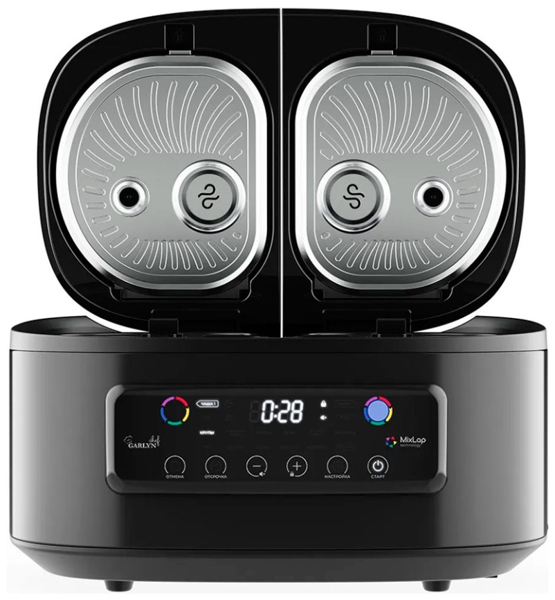 Мультиварка Garlyn MR-Duo 10, две чаши, 14 программ, отсрочка старта, черный фото 5