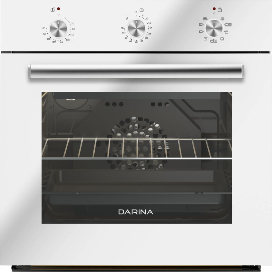 Электрический духовой шкаф Darina 1U BDE 111 707 W 59 см, 50 л гриль конвекция, белый фото 1