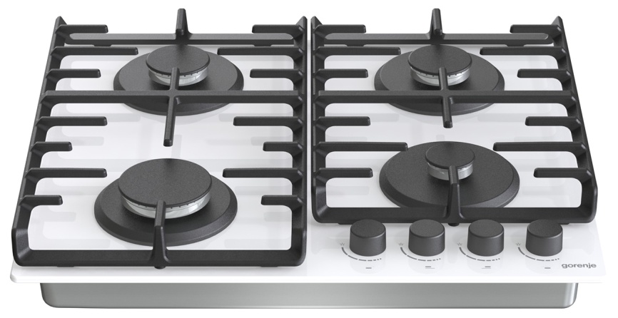 Газовая варочная панель Gorenje GT642AXW 60 см, 4 конфорки электроподжиг газконтроль, белый фото 2