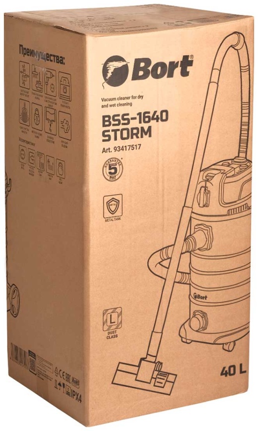 Строительный пылесос Bort BSS-1640-STORM фото 10