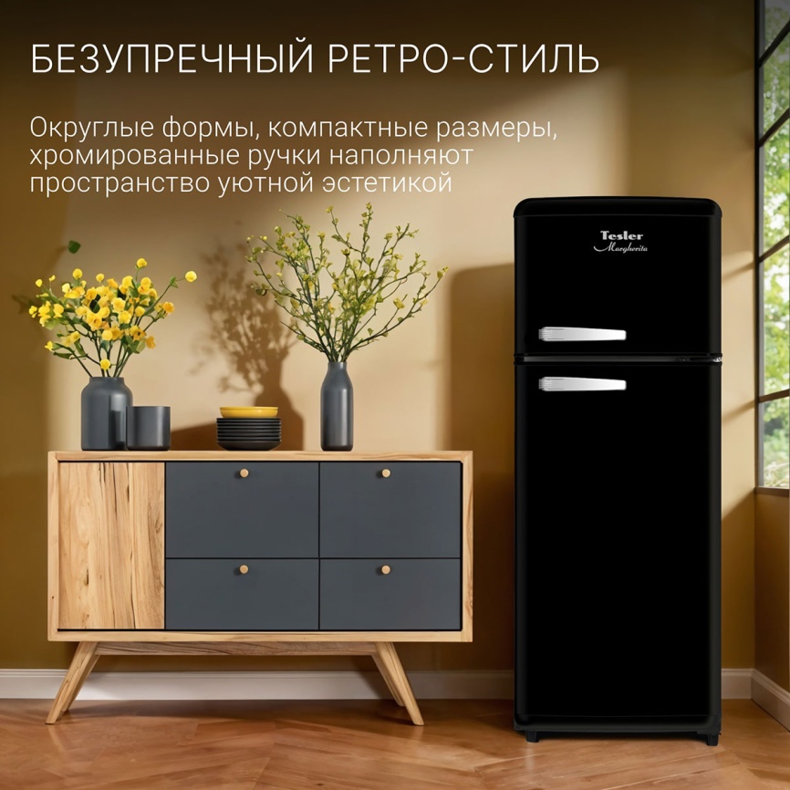 Двухкамерный холодильник Tesler RT-218, черный фото 3
