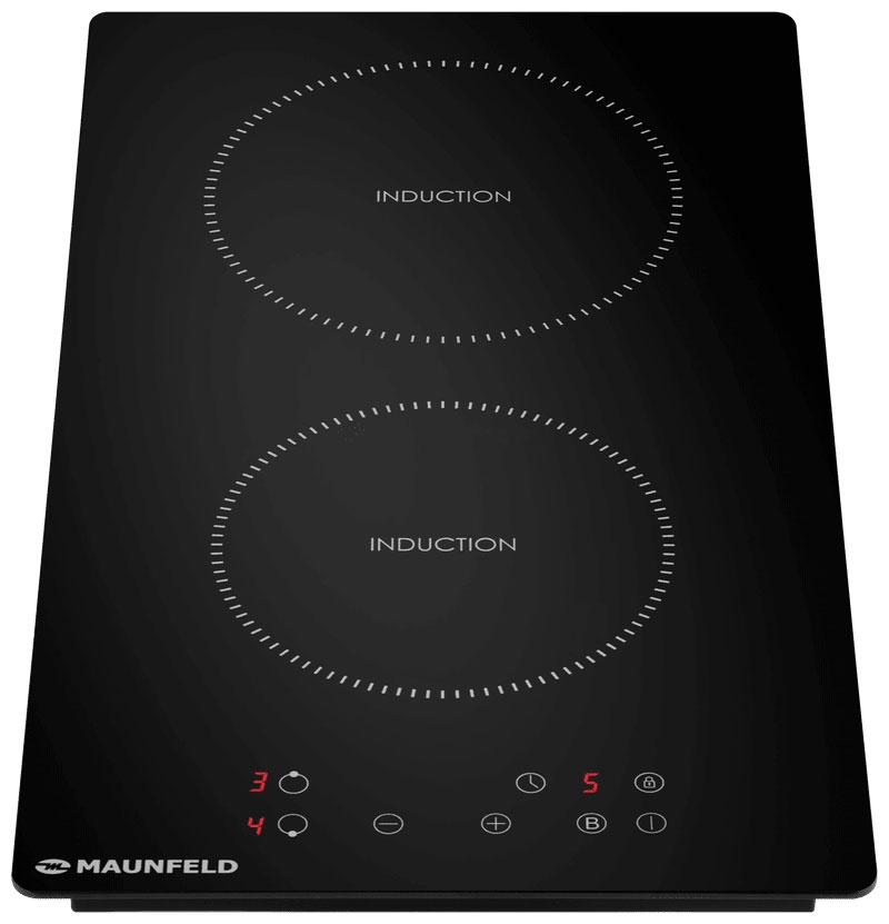 Электрическая варочная панель Maunfeld AVI292STBK 29 см, 2 конфорки стеклокерамика, черный фото 5