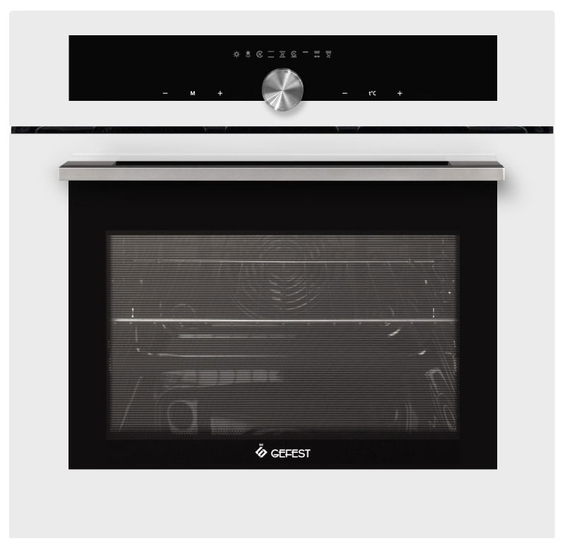 Электрический духовой шкаф Gefest ЭДВ ДА 622-05 БS 59 см, 55 л гриль конвекция, белый фото 1