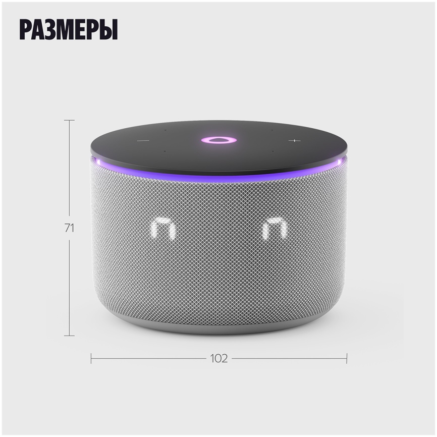 Умная колонка Яндекс Станция Мини 3 Про с Алисой, Zigbee, 18Вт, серый фото 14