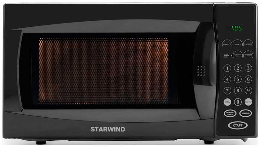 Микроволновая печь - СВЧ Starwind SMW5020, 20 л, 700 Вт, черный фото 1