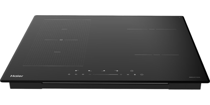 Электрическая варочная панель Haier HHX-Y64TFVB 59 см, 4 конфорки стеклокерамика, черный фото 2