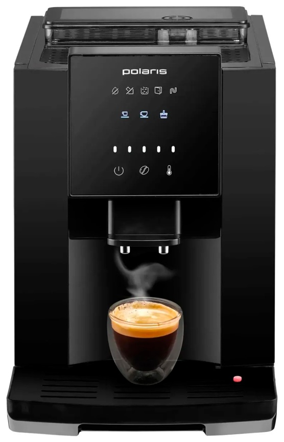 Кофемашина автоматическая Polaris PACM 2040S, черный, вспениватель молока в комплекте фото 2