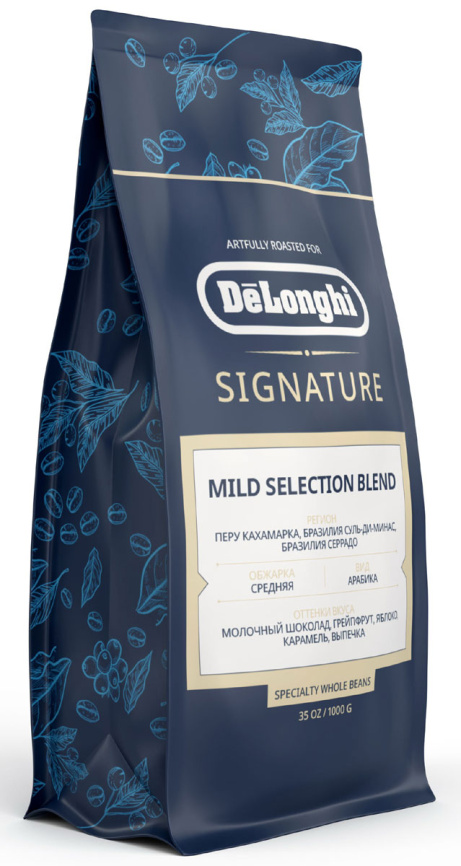 Кофе зерновой De’Longhi Signature coffee Mild Blend 1кг фото 2