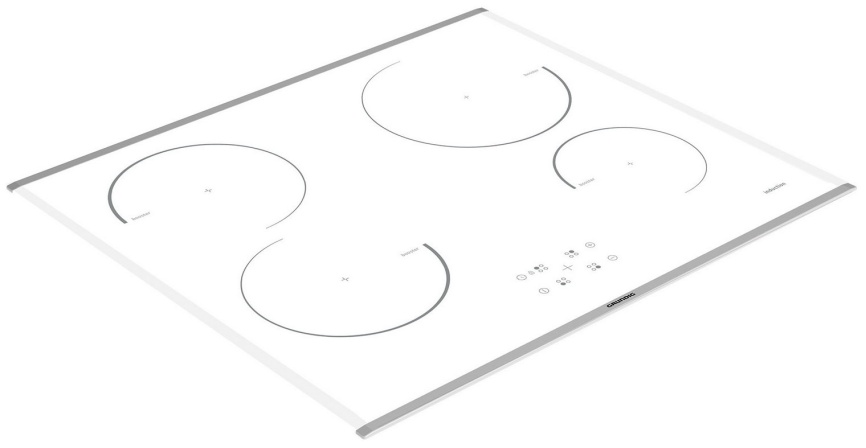 Электрическая варочная панель Grundig GIEI623410MXW 58 см, 4 конфорки стеклокерамика, белый фото 2