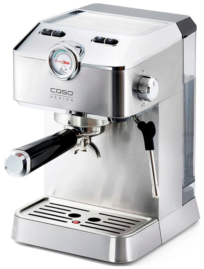 Кофеварка Caso Espresso Gourmet, манометр, 19 бар, нержавеющая сталь фото 5