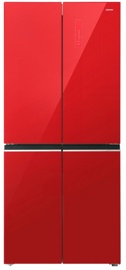 Многокамерный холодильник Centek CT-1744 NF Red Glass No frost, красный фото 1