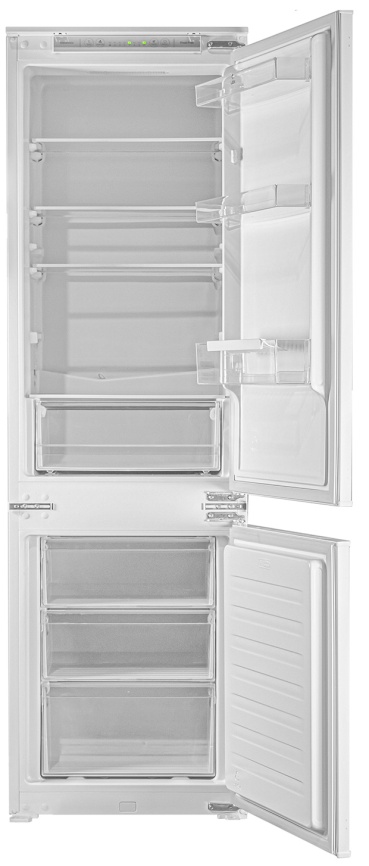 Встраиваемый двухкамерный холодильник LEX RBI 201 NF No frost, белый фото 5