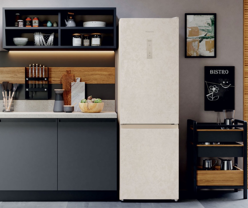 Двухкамерный холодильник Hotpoint HT 5180 AB No frost, бежевый фото 9