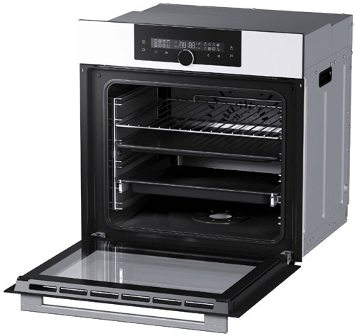 Электрический духовой шкаф Haier HOQ-F6QSN3WB 59 см, 72 л гриль конвекция, белый фото 2