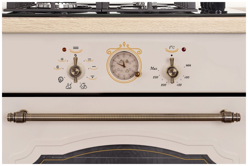 Электрический духовой шкаф Gefest ЭДВ ДА 602-02 К64S 59 см, 55 л гриль конвекция, кремовый фото 2