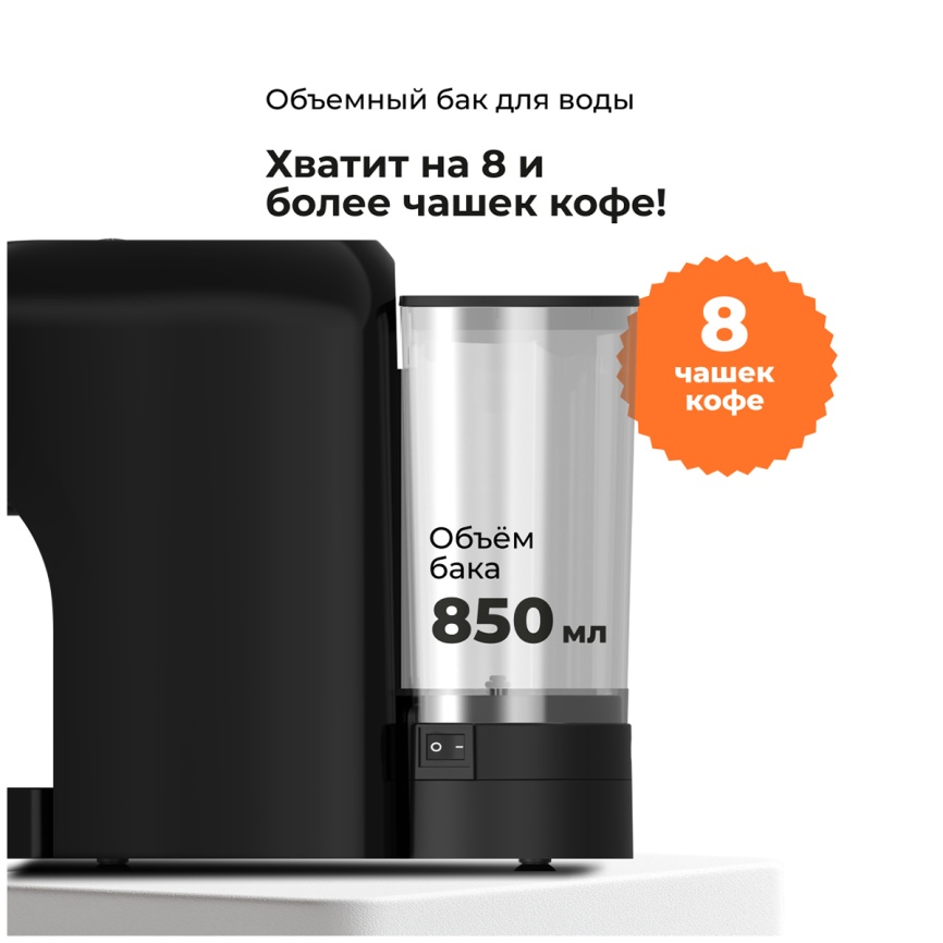 Кофемашина капсульная Stelvio XC300, черная (8283) фото 17