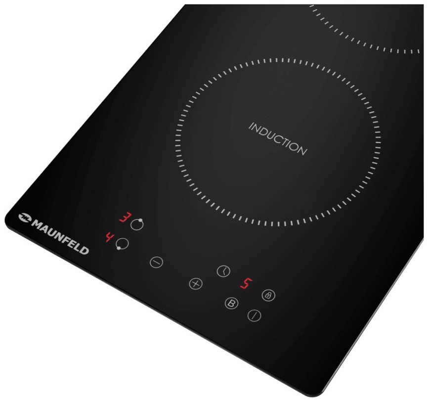 Электрическая варочная панель Maunfeld AVI292STBK 29 см, 2 конфорки стеклокерамика, черный фото 3