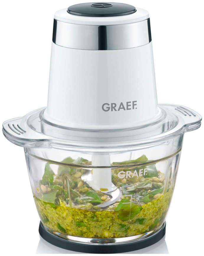 Измельчитель Graef CH 501 weiss, 500 Вт, 2 скорости, чаша стекло фото 5