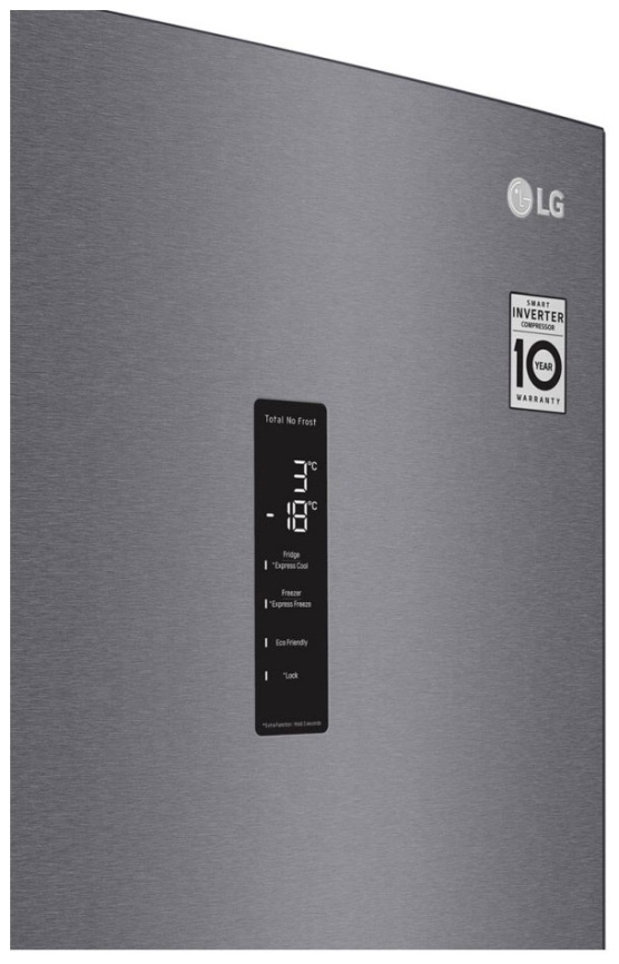 Двухкамерный холодильник LG GA-B 509 CLSL No frost, темно-серый фото 13