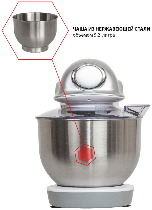 Миксер планетарный JVC JK-MX510 silver фото 5