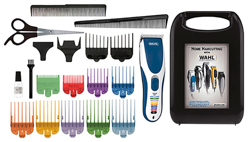 Машинка для стрижки волос Wahl Color Pro Cordless, синий/серый фото 3
