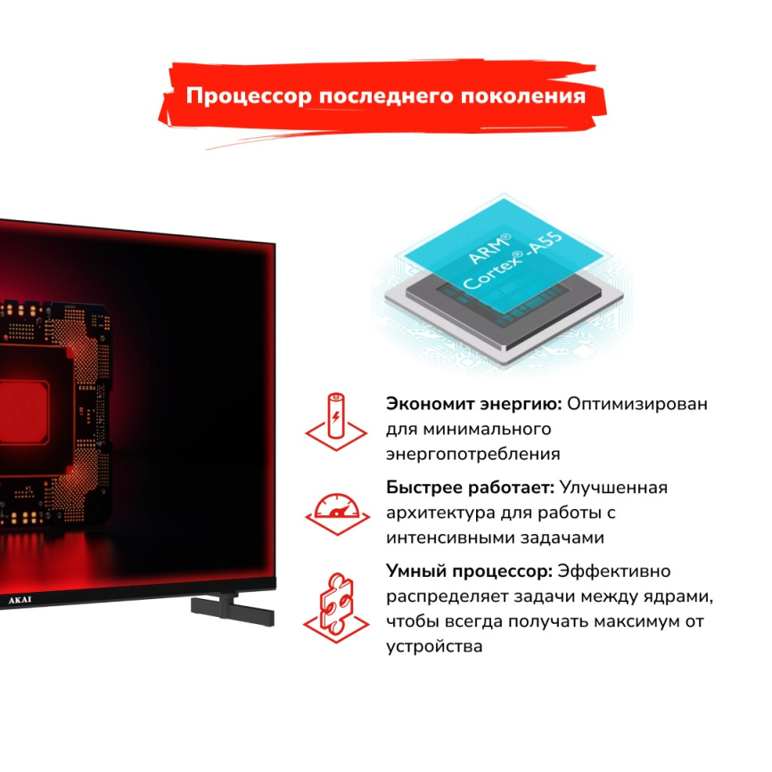Телевизор Akai UHD Смарт 43 (TA43BU500) фото 8