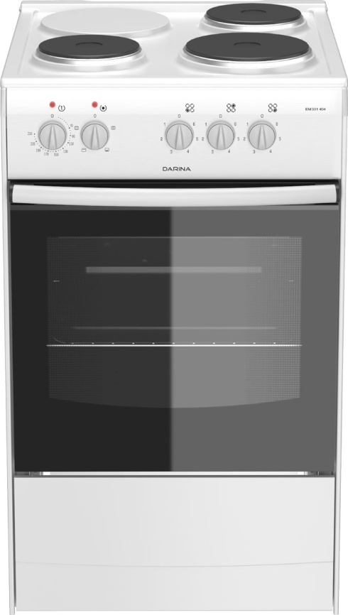 Электроплита Darina S EM 331 404 W 50 см, 3 конфорки, белый фото 1