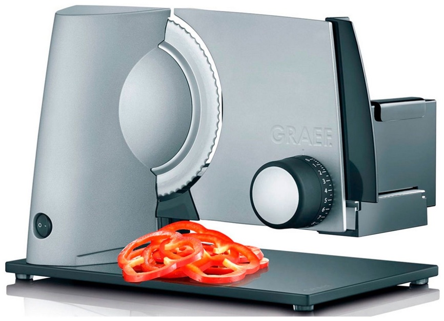 Ломтерезка Graef SKS 320 silber TWIN, 170 Вт, регулировка толщины фото 1