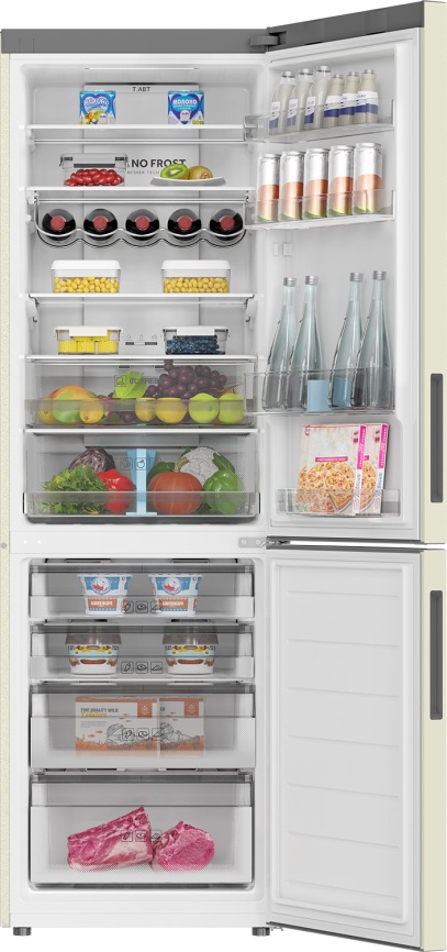 Двухкамерный холодильник Haier C2F636CCRGU1 No frost, бежевый фото 3