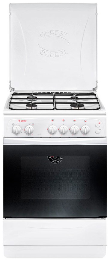Газовая плита Gefest Брест 1200 С5 60 см, 63 л, 4 конфорки, белый фото 1