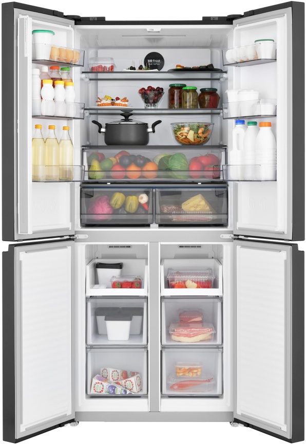 Многокамерный холодильник Zugel ZRCD430B No frost, черный фото 8