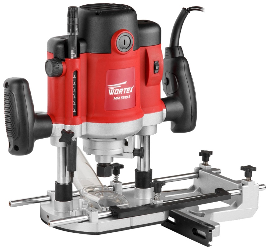 Фрезер вертикальный Wortex MM 5519 E в кор. + аксессуары, 2000 Вт, цанга 8/12 мм, 8000-23000 об/мин, регул. об. (MM5519E00019) фото 1