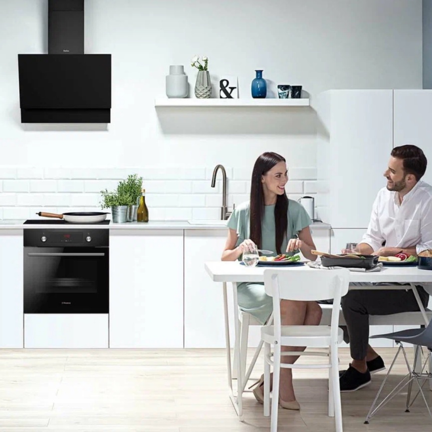 Электрический духовой шкаф Hansa BOES68461 59 см, 62 л, гриль и конвекция, черный фото 10